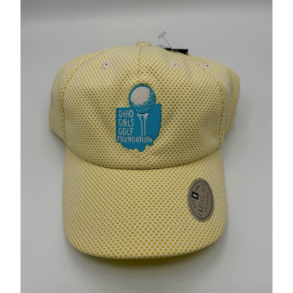 Kate Lord Ladies Cut Yellow Golf Hat Ohio Girls Golf Foundation New With Tags - Picture 7 of 7